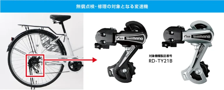シマノ 変速機無償点検・修理に関するお知らせを発表　対象変速機は約24万個