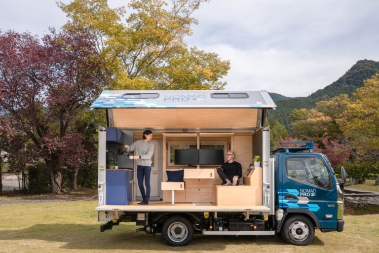 リモートワーク向けトラック　三菱ふそうからコンセプト車両「NOMADPro CANTER」を公開