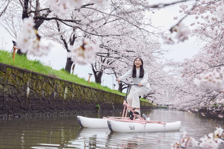 星野リゾートBEB5土浦　水上自転車に乗って桜の絶景を独り占めできる「お花見水上サイクリング」開催