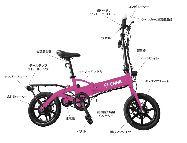 ペダルを漕いで充電をおこなう「ENNE T250」 フル電動自転車タイプの特定小型原付