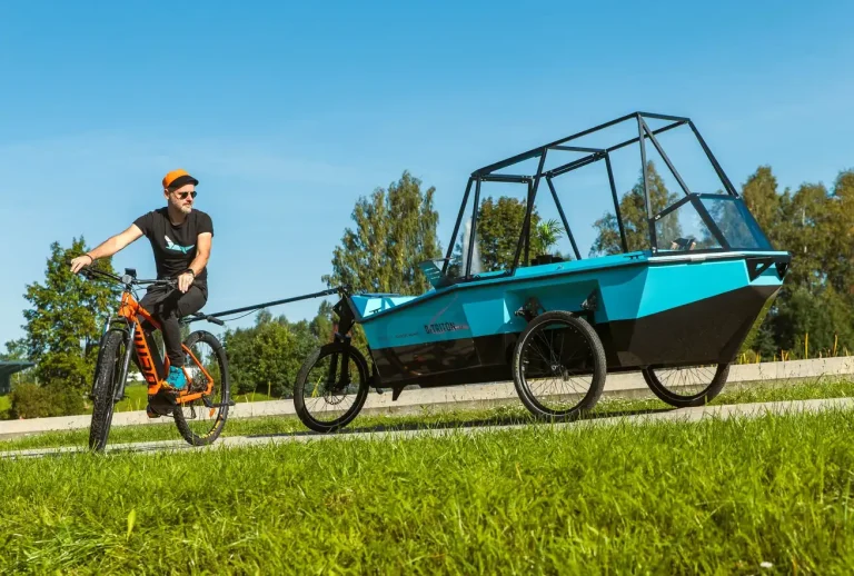 BeTriton TRAILER 電動アシスト自転車で牽引することができるサイクルトレーラー型ボートが海外で発表