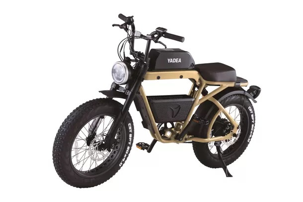 YADEAのオートバイ風電動アシスト自転車「TRP-01」に新色ベージュが登場