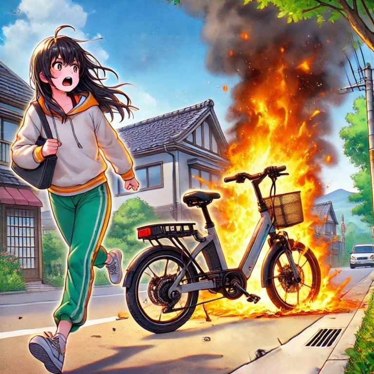 NITE、電動アシスト自転車などの非純正バッテリーの危険性に注意喚起　建物が全焼する火災事故も発生